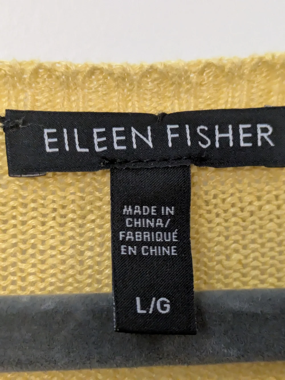 Eileen Fisher Yellow V-Neck Lightweight Sweater